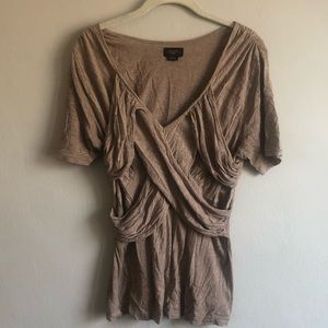 Anthropologie Deletta Criss Cross Scoop Neck Sz M